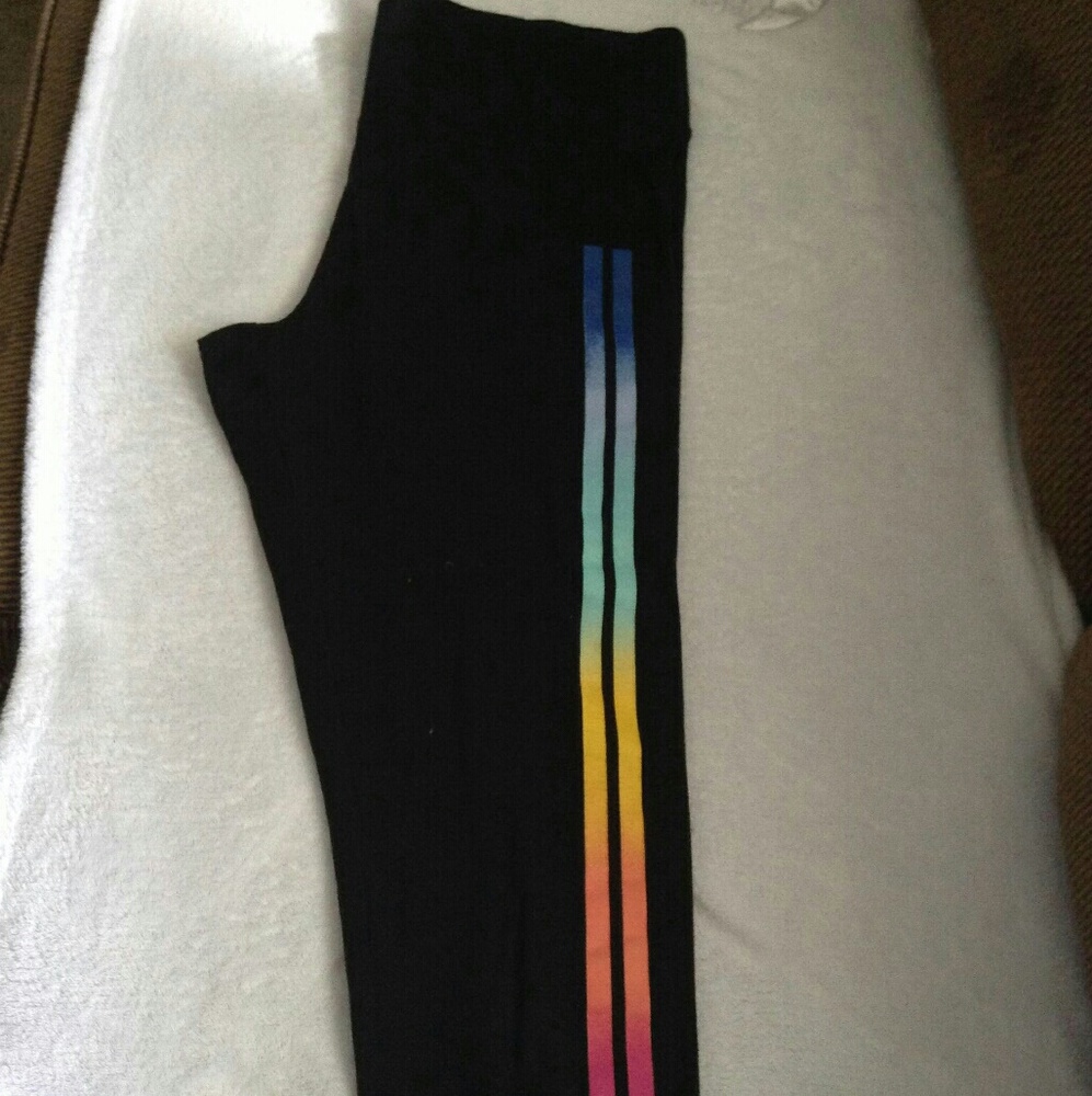 Just Be™ Cropped Rainbow Leggings Sz M